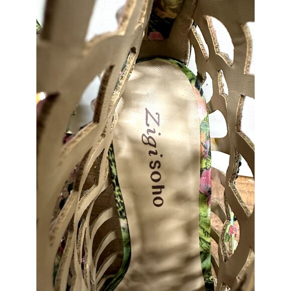 Zigi Soho Duran women size 7 open toe strappy stiletto multicolor heel sandals - Picture 9 of 10